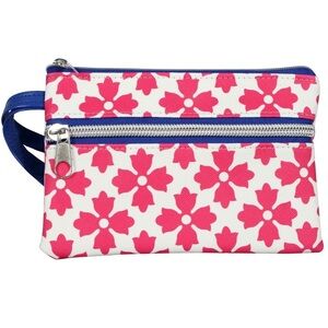 NWT Printed Pink Wristlets with Hanging Strap for Money Makeup etc